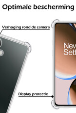 Nomfy Hoesje Geschikt voor OnePlus Nord CE 3 Lite Hoesje Shock Proof Cover Case Shockproof Met 2x Screenprotector - Hoes Geschikt voor OnePlus Nord CE 3 Lite Hoes Siliconen Back Case - Transparant