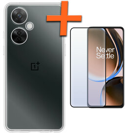 Nomfy Nomfy OnePlus Nord CE 3 Lite Hoesje Siliconen Met Screenprotector - Transparant