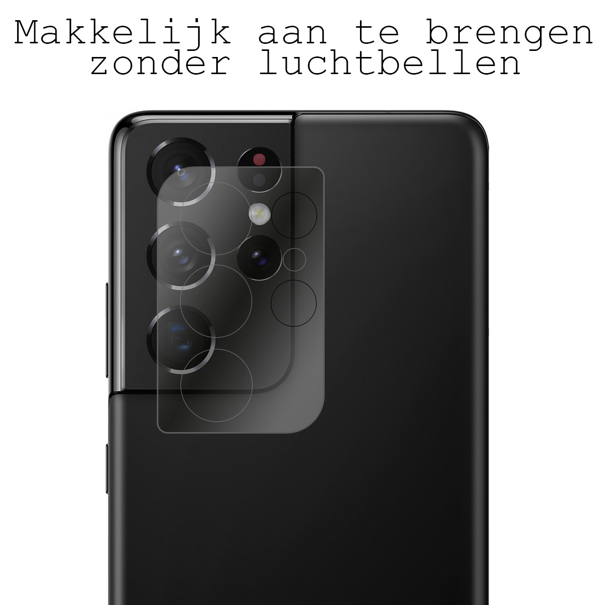 BASEY. Screenprotector Geschikt voor Samsung S21 Ultra Camera Screenprotector Tempered Glass Beschermglas Camera - Screenprotector Geschikt voor Samsung Galaxy S21 Ultra Camera Screen Protector - 2 Stuks