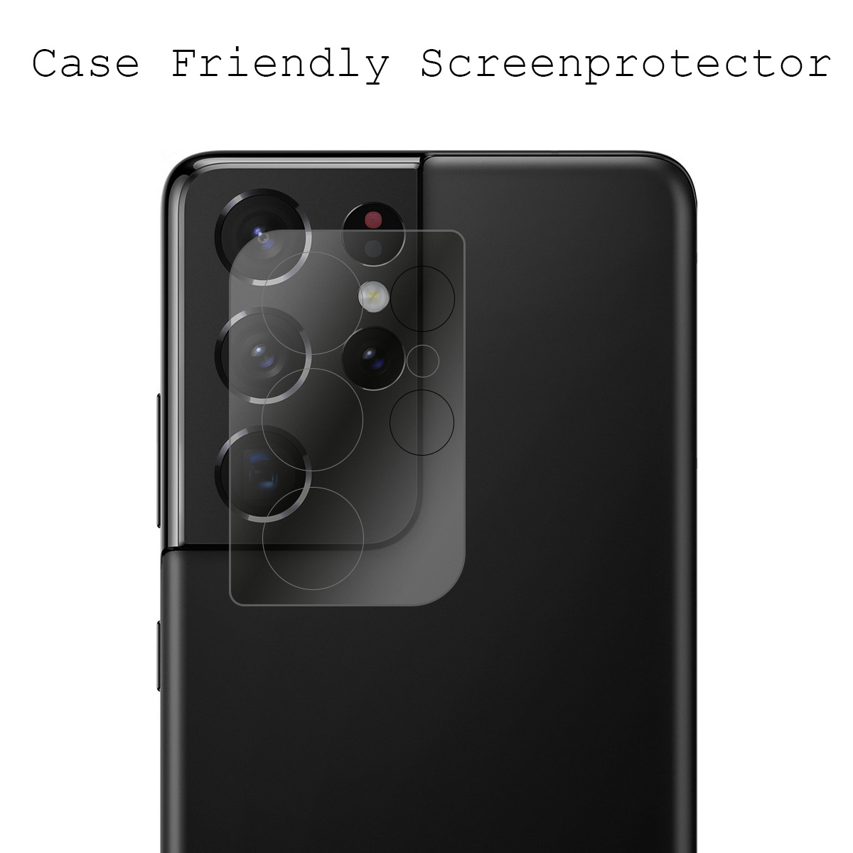 BASEY. Screenprotector Geschikt voor Samsung S21 Ultra Camera Screenprotector Tempered Glass Beschermglas Camera - Screenprotector Geschikt voor Samsung Galaxy S21 Ultra Camera Screen Protector - 2 Stuks