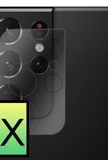 NoXx Screenprotector Geschikt voor Samsung S21 Ultra Camera Screenprotector Gehard Glas - Screenprotector Geschikt voor Samsung Galaxy S21 Ultra Screenprotector Camera Tempered Glass - 3x