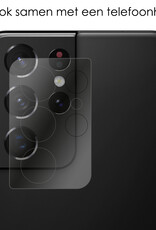 NoXx Screenprotector Geschikt voor Samsung S21 Ultra Camera Screenprotector Gehard Glas - Screenprotector Geschikt voor Samsung Galaxy S21 Ultra Screenprotector Camera Tempered Glass - 3x