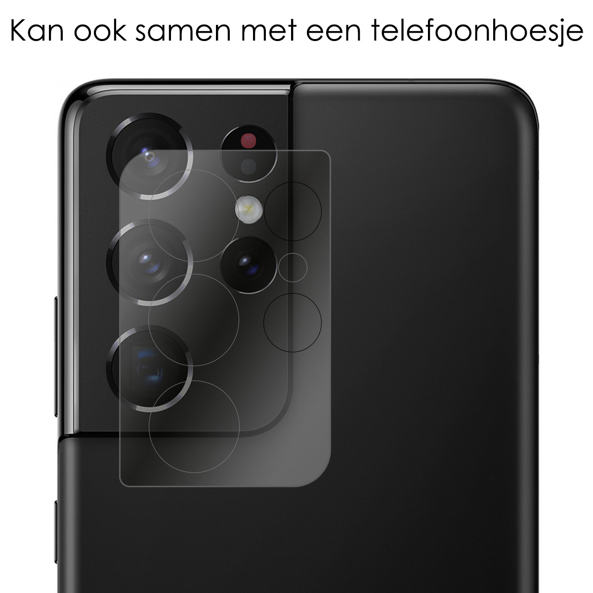NoXx Screenprotector Geschikt voor Samsung S21 Ultra Camera Screenprotector Gehard Glas - Screenprotector Geschikt voor Samsung Galaxy S21 Ultra Screenprotector Camera Tempered Glass - 3x