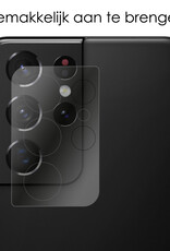 NoXx Screenprotector Geschikt voor Samsung S21 Ultra Camera Screenprotector Gehard Glas - Screenprotector Geschikt voor Samsung Galaxy S21 Ultra Screenprotector Camera Tempered Glass - 3x