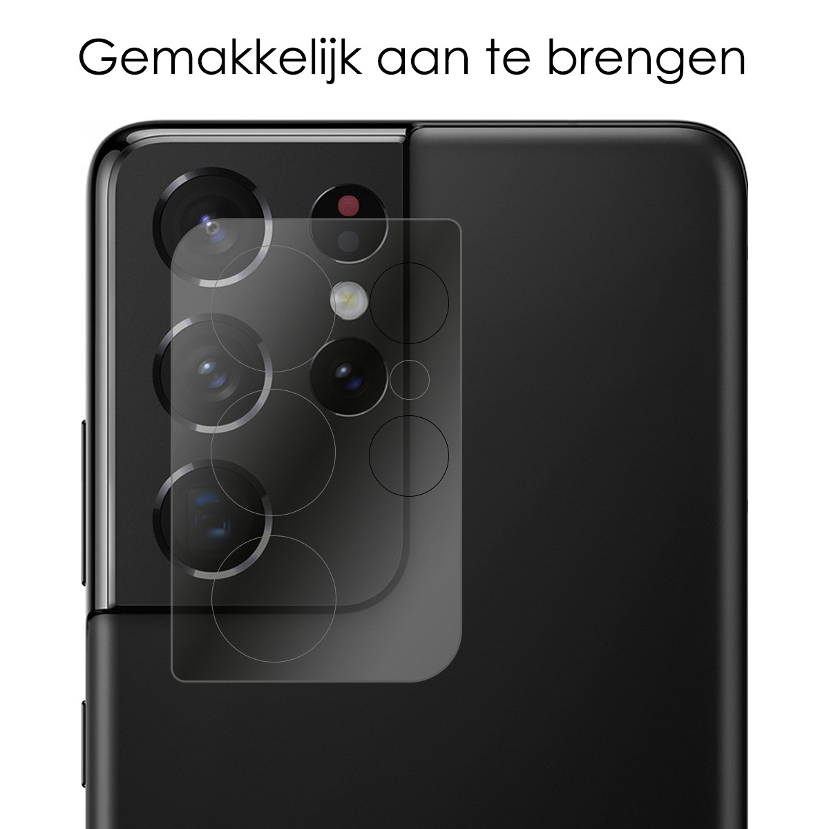 NoXx Screenprotector Geschikt voor Samsung S21 Ultra Camera Screenprotector Gehard Glas - Screenprotector Geschikt voor Samsung Galaxy S21 Ultra Screenprotector Camera Tempered Glass - 3x