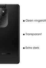 NoXx Screenprotector Geschikt voor Samsung S21 Ultra Camera Screenprotector Gehard Glas - Screenprotector Geschikt voor Samsung Galaxy S21 Ultra Screenprotector Camera Tempered Glass - 3x