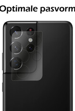 Nomfy Screenprotector Geschikt voor Samsung S21 Ultra Camera Screen Protector Beschermglas - Screenprotector Geschikt voor Samsung Galaxy S21 Ultra Camera Screenprotector Tempered Glass - 2 PACK