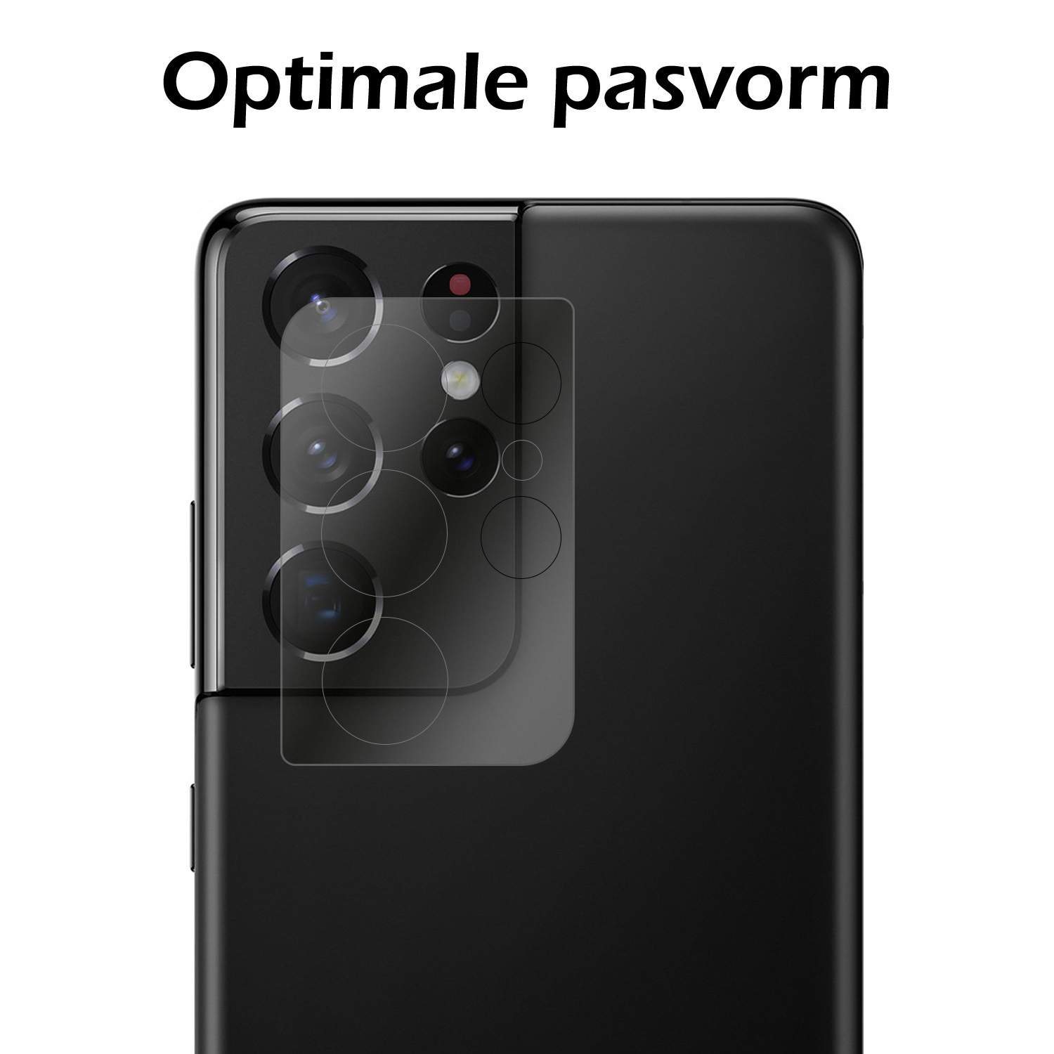 Nomfy Screenprotector Geschikt voor Samsung S21 Ultra Camera Screen Protector Beschermglas - Screenprotector Geschikt voor Samsung Galaxy S21 Ultra Camera Screenprotector Tempered Glass - 2 PACK