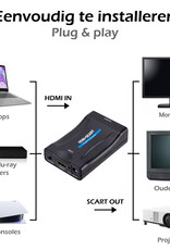 HDMI Naar Scart Converter Kabel Adapter Omvormer 1080p