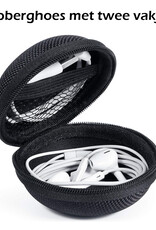 Nomfy Opberghoes Oortjes Met Rits - Nylon Cover Voor Laadkabels en Accessoires - Zwart