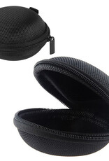 NoXx Oortjes Opberg Hoes Hardcover - Nylon Etui voor Koptelefoonoortjes - Zwart