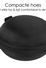 NoXx Oortjes Opberg Hoes Hardcover - Nylon Etui voor Koptelefoonoortjes - Zwart