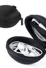 BASEY. Etui voor Oortjes Met Ritssluiting Nylon Case voor Oordopjes - Zwart