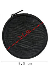 BASEY. Etui voor Oortjes Met Ritssluiting Nylon Case voor Oordopjes - Zwart