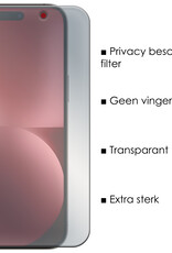 NoXx Screenprotector Geschikt voor iPhone 15 Screenprotector Privacy Tempered Glass Gehard Glas Display Cover - 2x