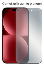 NoXx Screenprotector Geschikt voor iPhone 15 Pro Screenprotector Privacy Tempered Glass Gehard Glas Display Cover - 2x