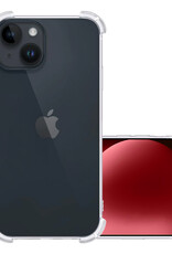 NoXx Hoes Geschikt voor iPhone 15 Hoesje Siliconen Cover Shock Proof Back Case Shockproof Hoes - Transparant