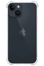 NoXx Hoes Geschikt voor iPhone 15 Plus Hoesje Siliconen Cover Shock Proof Back Case Shockproof Hoes - Transparant - 2x