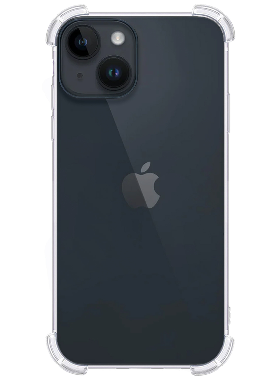 NoXx Hoes Geschikt voor iPhone 15 Plus Hoesje Siliconen Cover Shock Proof Back Case Shockproof Hoes - Transparant - 2x