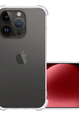 NoXx Hoes Geschikt voor iPhone 15 Pro Hoesje Siliconen Cover Shock Proof Back Case Shockproof Hoes - Transparant