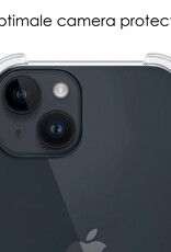 NoXx Hoes Geschikt voor iPhone 15 Plus Hoesje Transparant Met Telefoonkoord Cover Shock Proof Case Koord Hoes