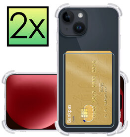 NoXx NoXx iPhone 15 Plus Hoesje Pashouder - 2 PACK