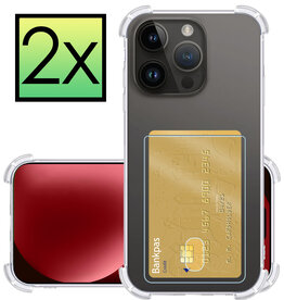 NoXx NoXx iPhone 15 Pro Max Hoesje Pashouder - 2 PACK
