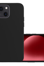 NoXx Hoes Geschikt voor iPhone 15 Hoesje Cover Siliconen Back Case Hoes - Zwart