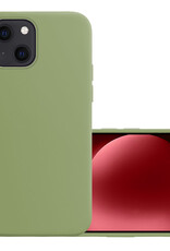 NoXx Hoes Geschikt voor iPhone 15 Plus Hoesje Cover Siliconen Back Case Hoes - Groen