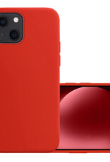 NoXx Hoes Geschikt voor iPhone 15 Plus Hoesje Cover Siliconen Back Case Hoes - Rood