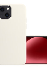 NoXx Hoes Geschikt voor iPhone 15 Plus Hoesje Cover Siliconen Back Case Hoes - Wit