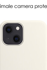 NoXx Hoes Geschikt voor iPhone 15 Plus Hoesje Cover Siliconen Back Case Hoes - Wit