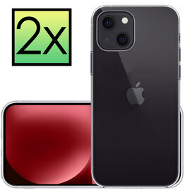 NoXx NoXx iPhone 15 Plus Hoesje Siliconen - Transparant - 2 PACK