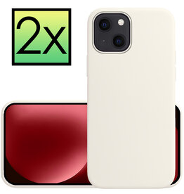 NoXx NoXx iPhone 15 Plus Hoesje Siliconen - Wit - 2 PACK