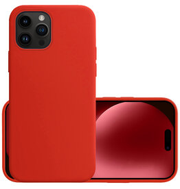 NoXx NoXx iPhone 15 Pro Hoesje Siliconen - Rood