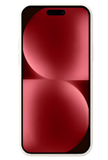 NoXx Hoes Geschikt voor iPhone 15 Pro Hoesje Cover Siliconen Back Case Hoes - Wit