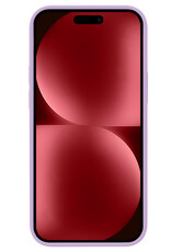 NoXx Hoes Geschikt voor iPhone 15 Pro Hoesje Cover Siliconen Back Case Hoes - Lila - 2x