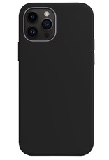 NoXx Hoes Geschikt voor iPhone 15 Pro Hoesje Cover Siliconen Back Case Hoes - Zwart - 2x