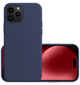 NoXx NoXx iPhone 15 Pro Max Hoesje Siliconen - Donkerblauw