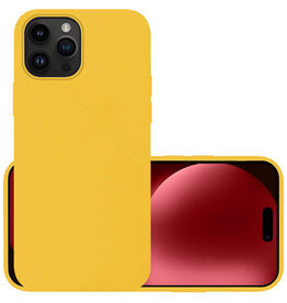NoXx NoXx iPhone 15 Pro Max Hoesje Siliconen - Geel