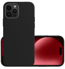NoXx NoXx iPhone 15 Pro Max Hoesje Siliconen - Zwart