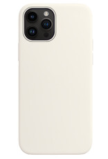 NoXx Hoes Geschikt voor iPhone 15 Pro Max Hoesje Cover Siliconen Back Case Hoes - Wit - 2x