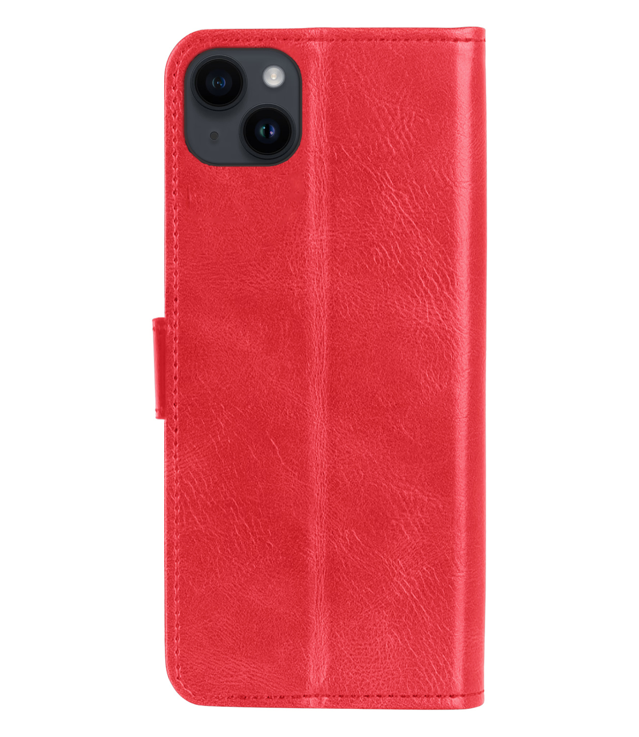 NoXx Hoes Geschikt voor iPhone 15 Hoesje Book Case Hoes Flip Cover Wallet Bookcase - Rood
