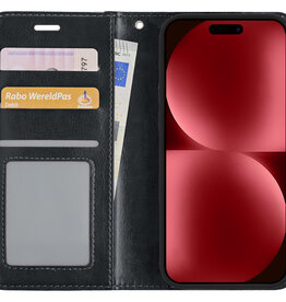 NoXx NoXx iPhone 15 Hoesje Bookcase - Zwart