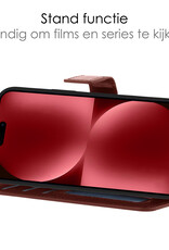 NoXx Hoes Geschikt voor iPhone 15 Plus Hoesje Book Case Hoes Flip Cover Wallet Bookcase - Bruin