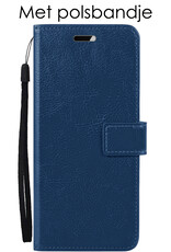 NoXx Hoes Geschikt voor iPhone 15 Plus Hoesje Book Case Hoes Flip Cover Wallet Bookcase - Donkerblauw