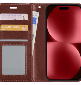 NoXx NoXx iPhone 15 Pro Hoesje Bookcase - Bruin