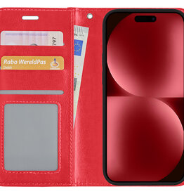 NoXx NoXx iPhone 15 Pro Hoesje Bookcase - Rood