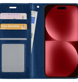 NoXx NoXx iPhone 15 Pro Max Hoesje Bookcase - Donkerblauw