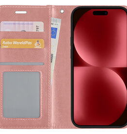 NoXx NoXx iPhone 15 Pro Max Hoesje Bookcase - Rose Goud